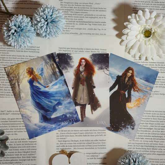 Die Prinzen des Winters- Charakterkarten und Page-Overlay