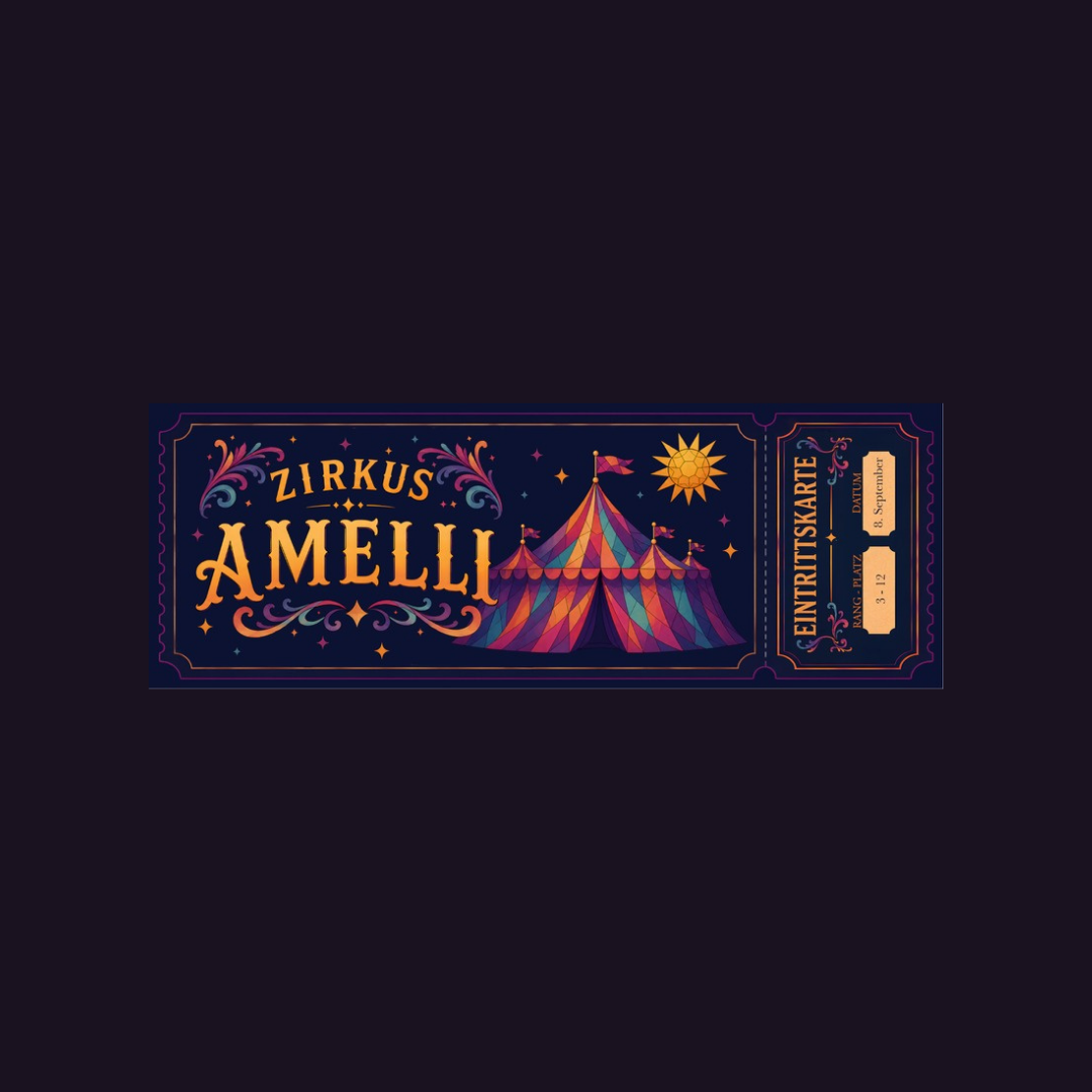 Eintrittskarte Zirkus Amelli, Beilage
